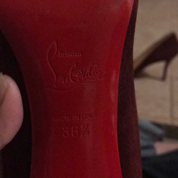 Christian Louboutin authentic red suede heels box no lid - Picture 5 of 7